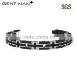Promotional Items Black Stainless Steel Cool Men Bracelet thumbnail-1