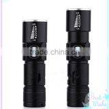 LED Zoom Aluminum Alloy Flashlight Torch Lamp 3 Modes Rechargeable USB Camping Flashlight thumbnail-4