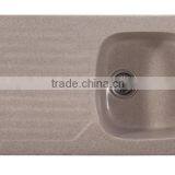 Acrylic Solid Surface/ Quartz Cream Color Double Kitchen Sink,resin Stone Kitchen Sinks thumbnail-1
