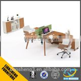2016Comtemporary office furnitures L sharp staff table office desk for two people made in Foshan