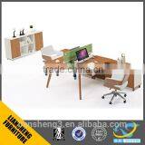 2016Comtemporary Office Furnitures L Sharp Staff Table Office Desk for Two People Made in Foshan thumbnail-1