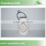 Hanging ceramic solar rechargeable lantern