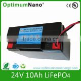 Rechargeable 24v 10ah Li ion Battery Pack LiFePO4 for UPS storage battery