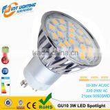 Chrome 3.5w 350lm 24smd 5050 Ra80 2700k 220v Gu10 Led Spotlight Dimmable