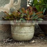 Antique White Rustic Pots / Planter Outdoor