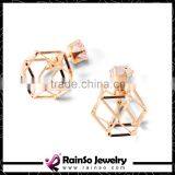 Double Side Earrings Crystal Stud Hollow Bright Pearl Earrings Glass Shining Earrings For Woman thumbnail-2