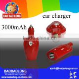 Universal dual usb 3a car charger