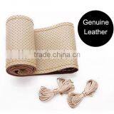 Free Gifts Genuine Leather Car Steering Wheel Cover for Automobile Sales Servicshop 4S thumbnail-5