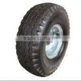 4.10/3.50-4 Pneumatic Tubeless Handtruck Wheel Lawnmower Wheel thumbnail-1