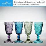 Bulk Antique Decorative Blue Green Colored Glass Stemware