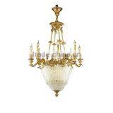 Luxury Bronze Chandelier With Butterfly Crystal Pendant, Imitated Butterfly Design Brass Droplight For Home Decor thumbnail-6