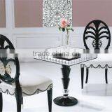 Baroque Style Amazing Black Pearl Decorated Magazine Rack and Side Table Set thumbnail-5