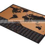 CT-748 New Travel Gift of World Map for Creative Poster Present Black Map