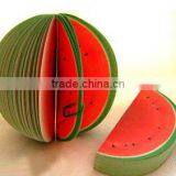 A096 Wholesale 3D Promotional Shape Watermelon Fruit Memo Pad thumbnail-1