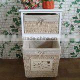 Modern Practical Tall White Wooden Cabinet With 2 Drawer thumbnail-2