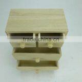 Mini Furniture 4 Draw Factory Manufacture Wooden Makeup Storage Box,storage Cabinet thumbnail-3