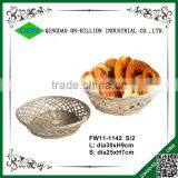 Rattan weaving round shape willow bread basket