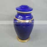 Blue ceramic flower urns for ashes suit for european desin
