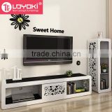 New design beautiful carving flower TV console with drawer eco-friendly wood furniture easy assembly living room furniture