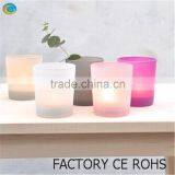 Colored Frosted Glass Candle Holder Mulit Colors 100% On-time Shipment Protection