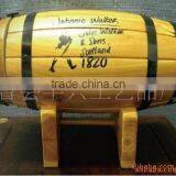 Hot Sale Solid Pine Wood Beer/Wine Barrel With Stainless Steel Bands thumbnail-1