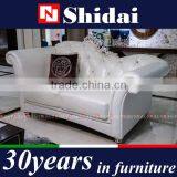 New Classic Top Grain Leather Luxury Wedding Sofa Set Tufted Rolled Arm Curved Back thumbnail-3