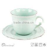 Ceramic Embossed Cup and Saucer High Quality Embossed Cup and Saucer thumbnail-3