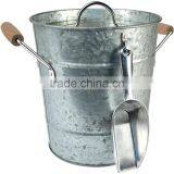 5L Food Grade Metal Ice Bucket With Lid and Scoop Zinc Color thumbnail-1
