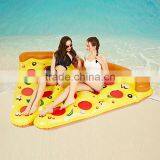 2017 Luxury Giant Inflatable Pizza Slice Pool Float Lounger With Cup Holders Outdoor Swimming Pool Toys for Party and Fun thumbnail-3