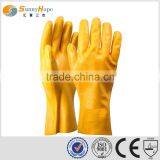 Sunnyhope Yellow Nitrile Gloves for Oil Industrial Use Working thumbnail-1