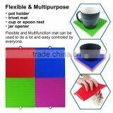 Manufacturer Silicone Pot Holder Mat Trivet Mat 7" x 7" Multipurpose Heat Resistance Hot Pad - Red Blue Green Purple thumbnail-6