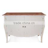 Buffet Console Bombay 2 Door White Distressed Mahogany Wood Furniture thumbnail-2