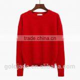 2016 New Korean Style Spring Winter Autumn Round Neck Long Sleeve Plain Women Sweater thumbnail-4