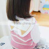 2017 Wholesale Boutique Girl Clothing Sweat Cotton and Linen Long Sleeve Shirt With Cartoon Cat Collar thumbnail-1