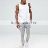 Cheapest New Design Custom Manufacture White Color Sleeveless Gym Wear Comfortable Spandex Cotton Fashion Men's Tank Tops thumbnail-4