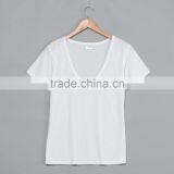 Deep Scoop Neck Women T Shirts.sublimation Blanks. Print Your Own Design. Real Factory. 3-5 Day Production Time thumbnail-1
