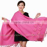CX-B-P-36C Fur Decora Fashion Italian Cheap Cashmere Pashmina Scarf thumbnail-3