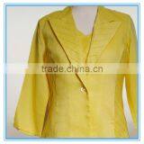 Ladies Ramie Linen 3 Pcs Skirt Business Suit Design thumbnail-2