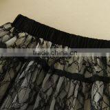 Wholesaler In Stock Item Lace Pattern Mini Dress Black White Cotton Midi Tutu Skirt thumbnail-3