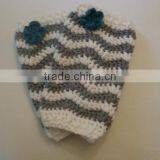 Newborn Toddlers Winter Clothes Floral Pattern Knitted Hats With Leg Warmer Outfits For Baby thumbnail-4