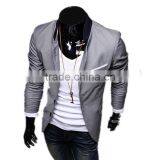 Mens Korean Slim Fit Fashion Blazer Suit Jacket Black Gray Red Size M to 2XL Male Blazers Mens Coat Wedding Dress thumbnail-4