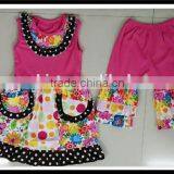 2016 Summer Fall Boutique Girl Easter Chevron Girl Outfit Giggle Moon Girl Remake Ruffles Clothing Set Summer Wear Cater Outfit thumbnail-3