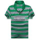 China Manfucture Cheap Cotton Material Soft Man Striped Polo Shirt Wholesale for Sale thumbnail-2