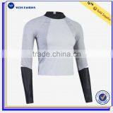 High-neck Patch Back Zipper Gym Shirt Spandex Polyester Running Women Custom Sweatshirt thumbnail-2