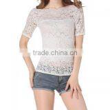2017 Women Sexy Tight New Style Lace Latest Blouse Styles thumbnail-5