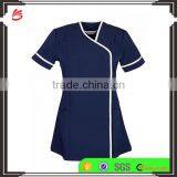 New Style 2017 Comfortable Cotton Hospital Healthcare Female Ladies Tunic Scrubs Top Fashionable Medical Nurse Uniform Designs thumbnail-1
