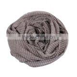 Cotton Polyester Blend Scarves & Wraps Rectangle Brown Tassel Scarf Factory thumbnail-3