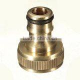 3/4 Solid Brass Threaded Tap Garden Hose Connect Adaptor Tap Snap Fitting Pipe thumbnail-1
