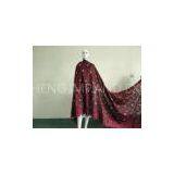 Wine Red African Lace Fabric Soft For Women Wedding Dress
