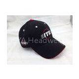 Black 100% Cotton Embroidered Baseball Cap Promotion Hat Embossed Logo